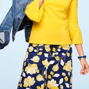 EUC Talbots A-LINE SKIRT - SPRING PETALS - size 6